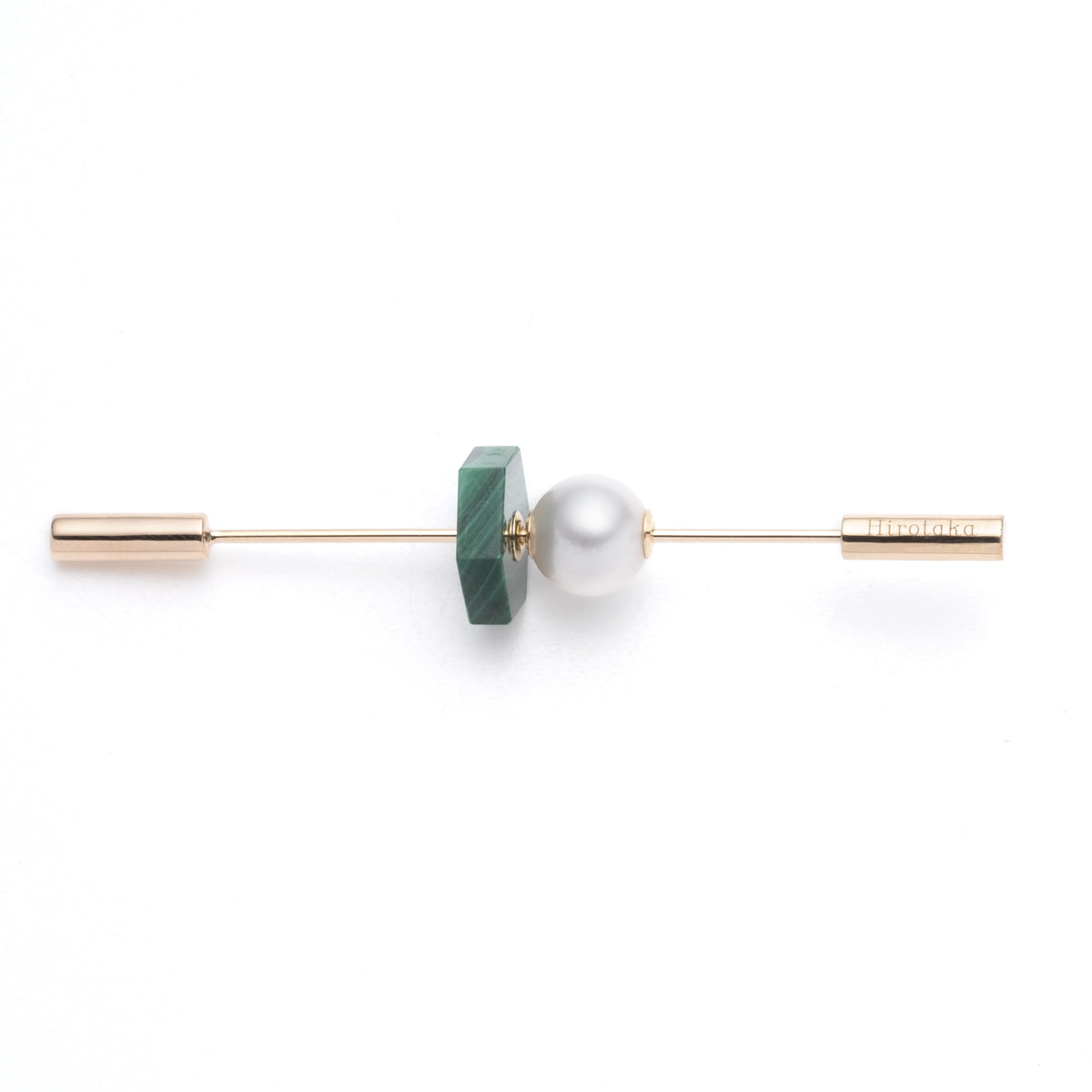 SPEAR Earring, Akoya Pearl & Malachite