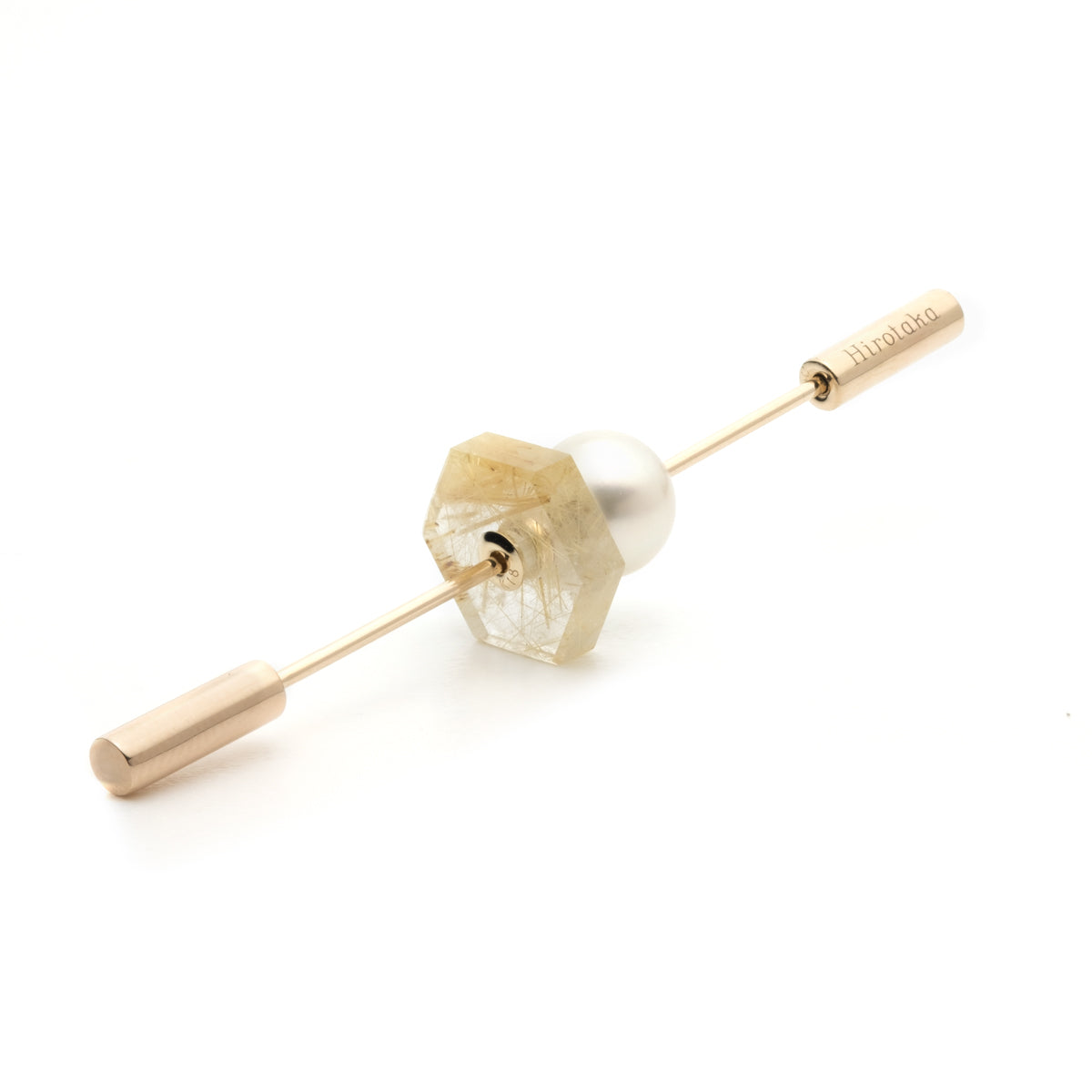 SPEAR Earring, Akoya Pearl & Rutile