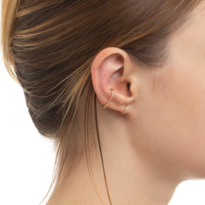 18K MANHATTAN Diamond Hoop Earring Extra Small size