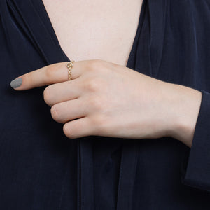 18K ALL ABOUT BASICS Chain Ring Medium size