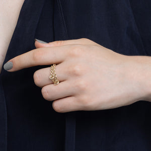 18K ALL ABOUT BASICS Chain Ring Medium size