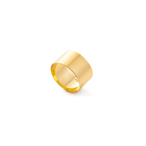 18K ALL ABOUT BASICS Flat Wide Band Ring