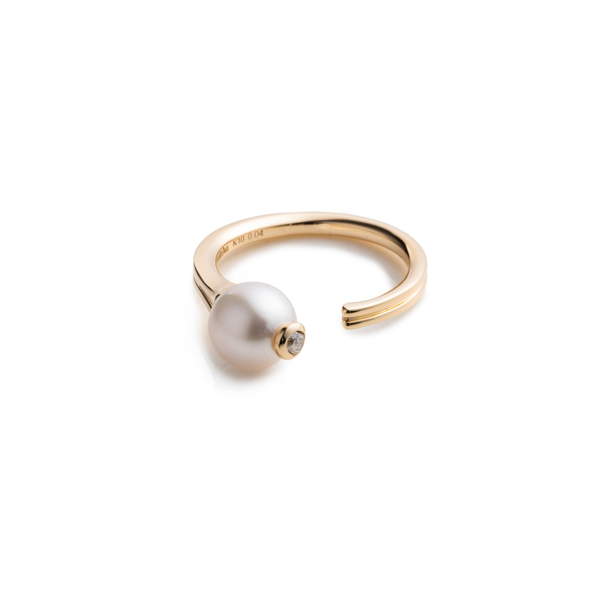 BELUGA Akoya Pearl Diamond Ring