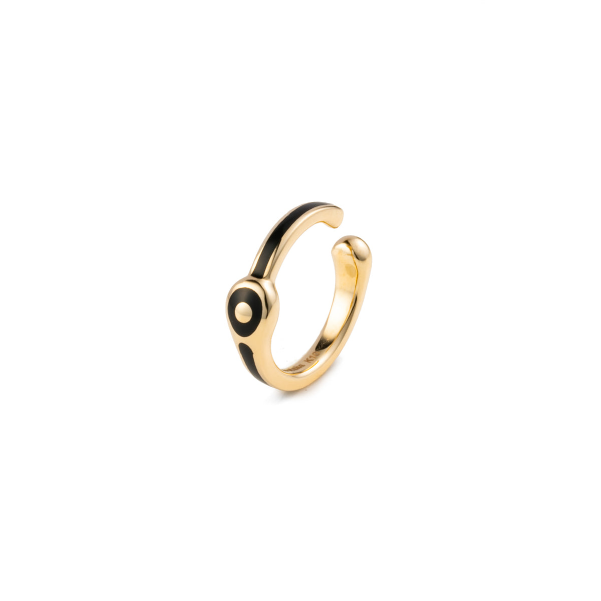 BIRD OF PARADISE Ear Cuff in Jet Black