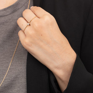 18K INDÚSTRIA Double Finger Ring with Diamond