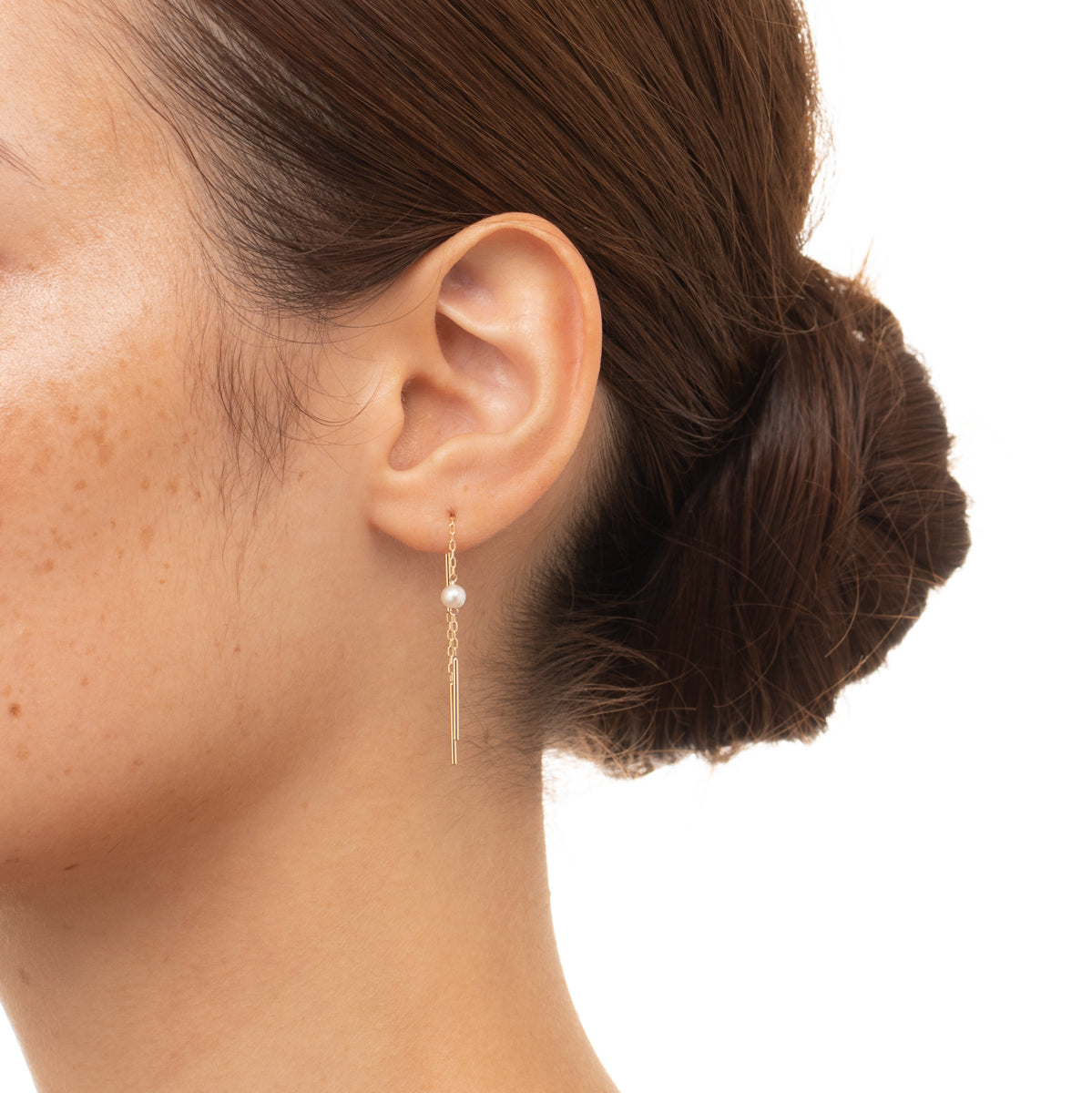 ALL ABOUT BASICS Toggle Akoya Pearl Chain Earring