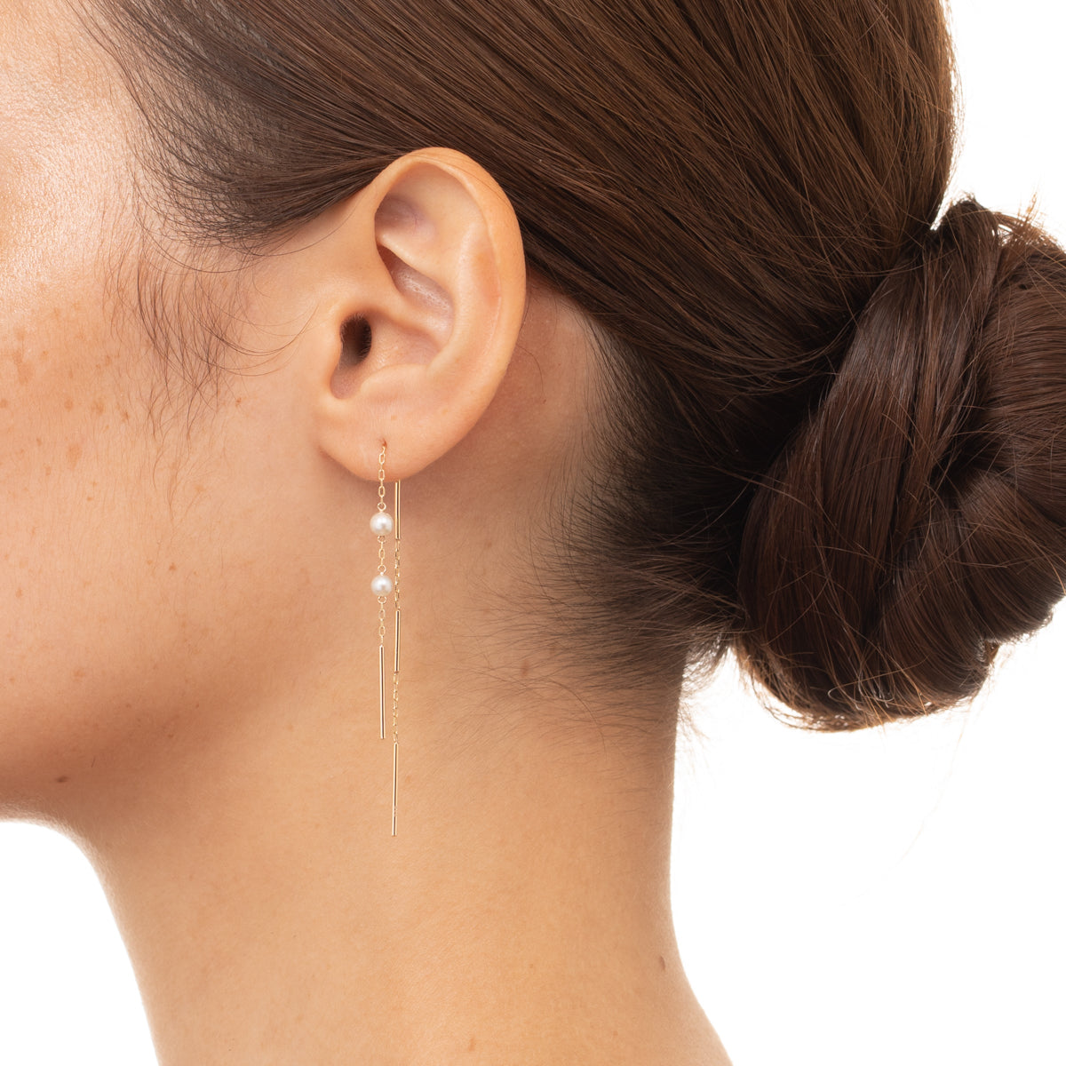 ALL ABOUT BASICS Toggle Akoya Pearl Chain Earring