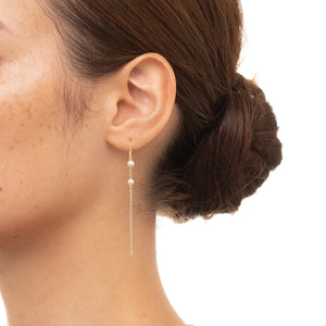 ALL ABOUT BASICS Toggle Akoya Pearl Chain Earring