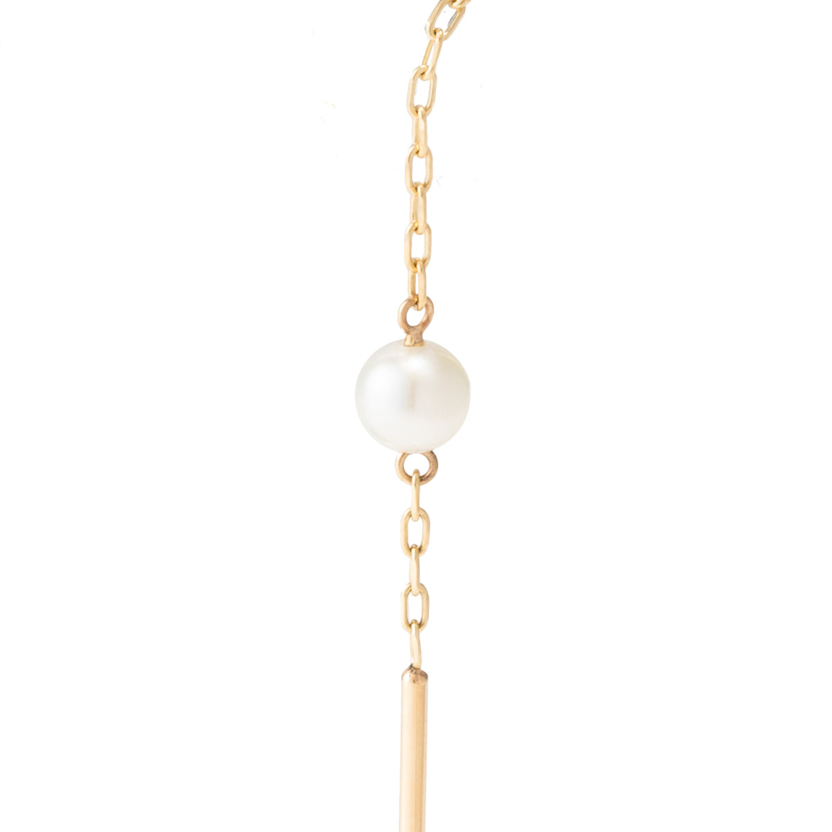 ALL ABOUT BASICS Toggle Akoya Pearl Chain Earring