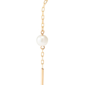 ALL ABOUT BASICS Toggle Akoya Pearl Chain Earring