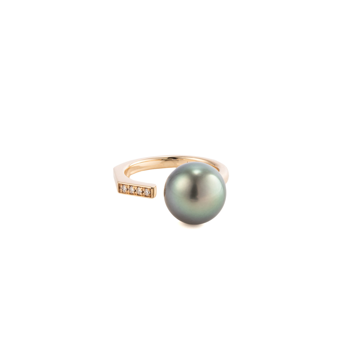 【Made-To-Order】MANHATTAN Tahiti Pearl Diamond Cuff Ring
