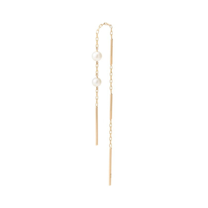 ALL ABOUT BASICS Toggle Akoya Pearl Chain Earring