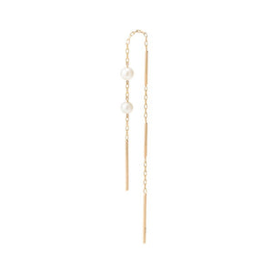 ALL ABOUT BASICS Toggle Akoya Pearl Chain Earring