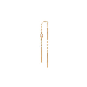 ALL ABOUT BASICS Toggle Diamond Chain Earring
