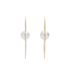 South Sea Pearl Floating Oval Earring Large size
