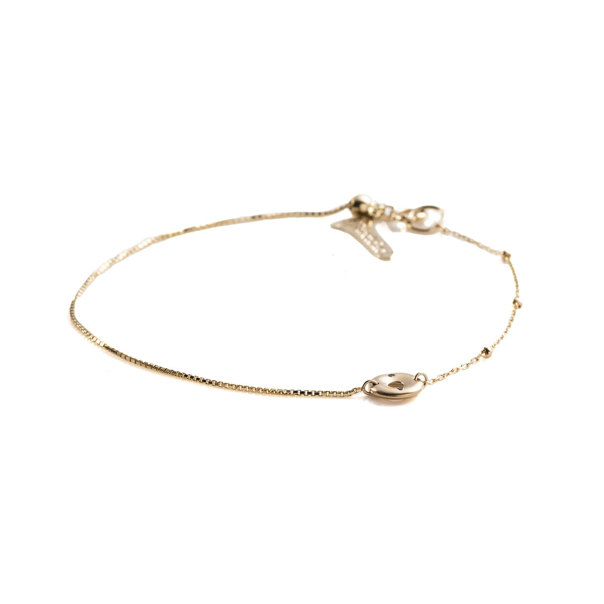 【Made-To-Order】WHEEL OF FORTUNE White and Black Diamond Bracelet