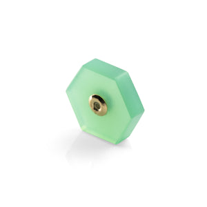 Hexagon Chrysoprase Stone for SPEAR Earring