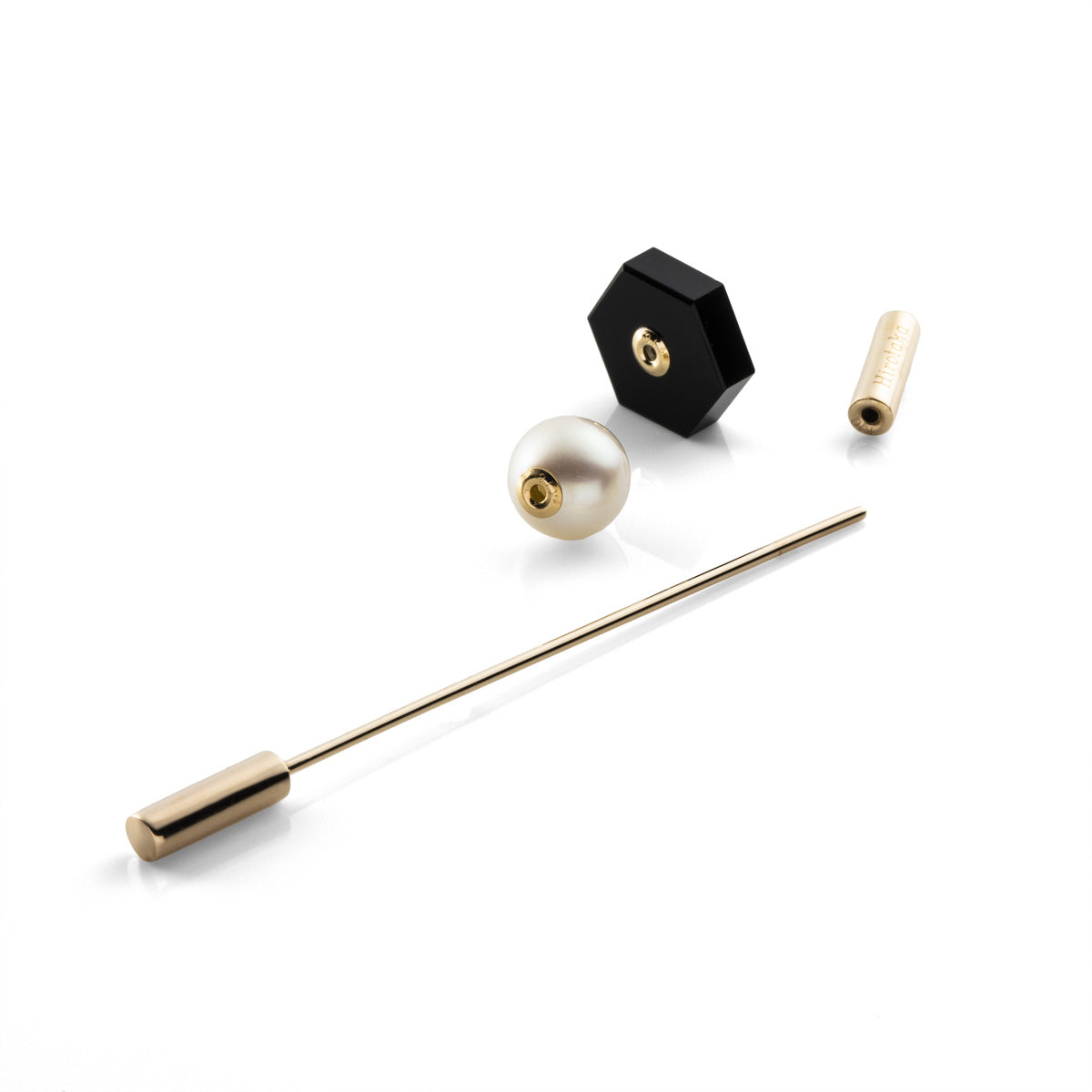 SPEAR Earring, Akoya Pearl & Onyx