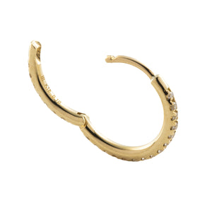 18K MANHATTAN Diamond Hoop Earring Large size