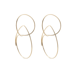 ALL ABOUT BASICS Double Hoop Floating Earring Medium size