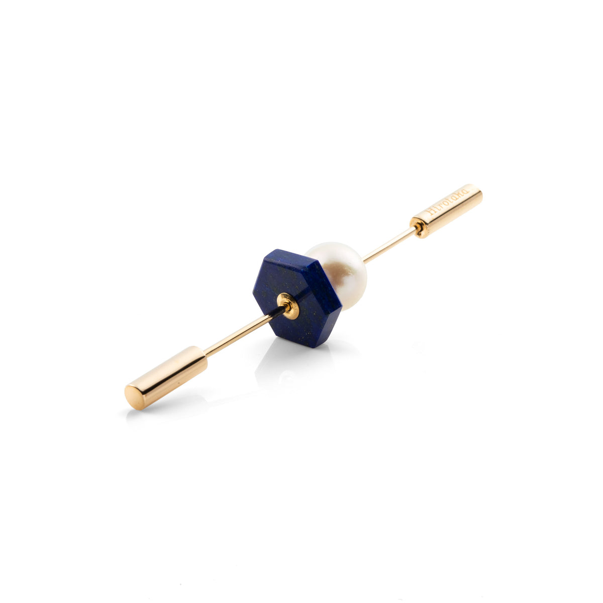 SPEAR Earring, Akoya Pearl & Lapis Lazuli
