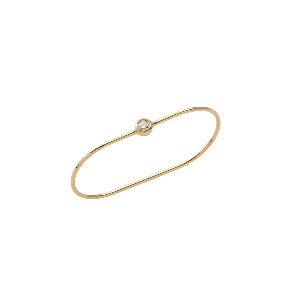 18K INDÚSTRIA Double Finger Ring with Diamond