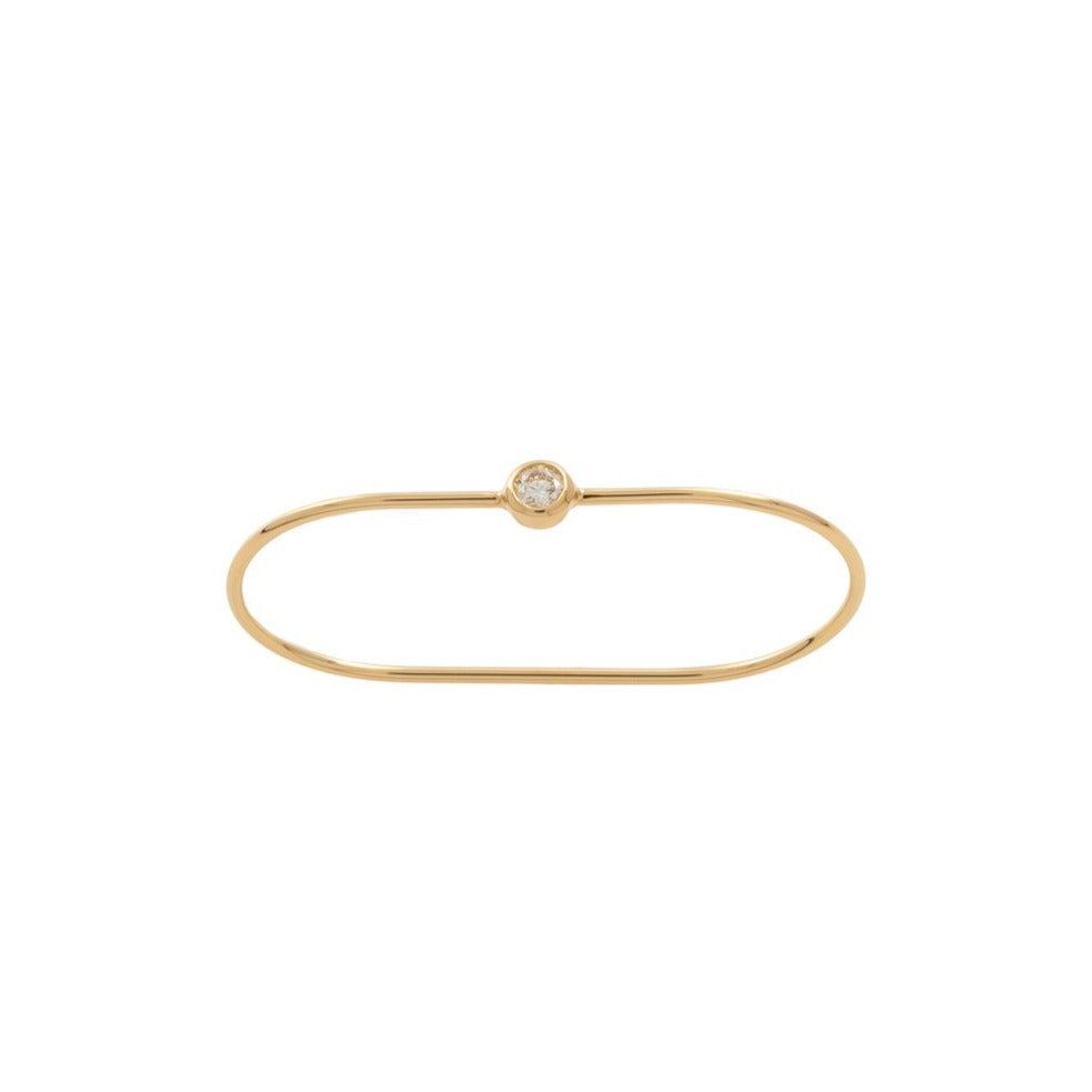 18K INDÚSTRIA Double Finger Ring with Diamond