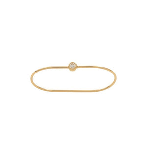 18K INDÚSTRIA Double Finger Ring with Diamond