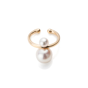 Double Akoya Pearl Ear Cuff