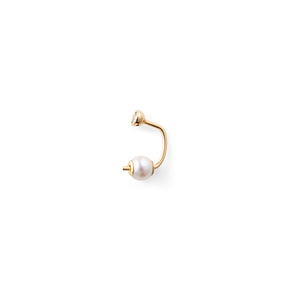 BUMBLE BEE Diamond Earring w/ Akoya Pearl Backing