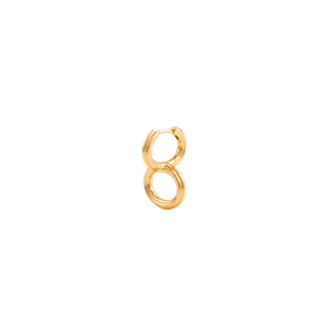 18K DUNE Oval Hoop Single Earring