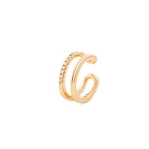 GOSSAMER Double Line Diamond Ear Cuff