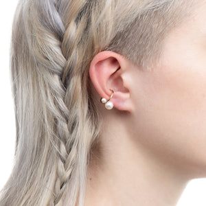 Double Akoya Pearl Ear Cuff