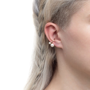 Double Akoya Pearl Ear Cuff