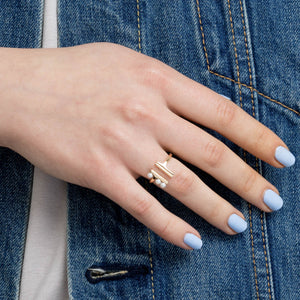 【Made-To-Order】 BELUGA Akoya Pearl Cuff Ring