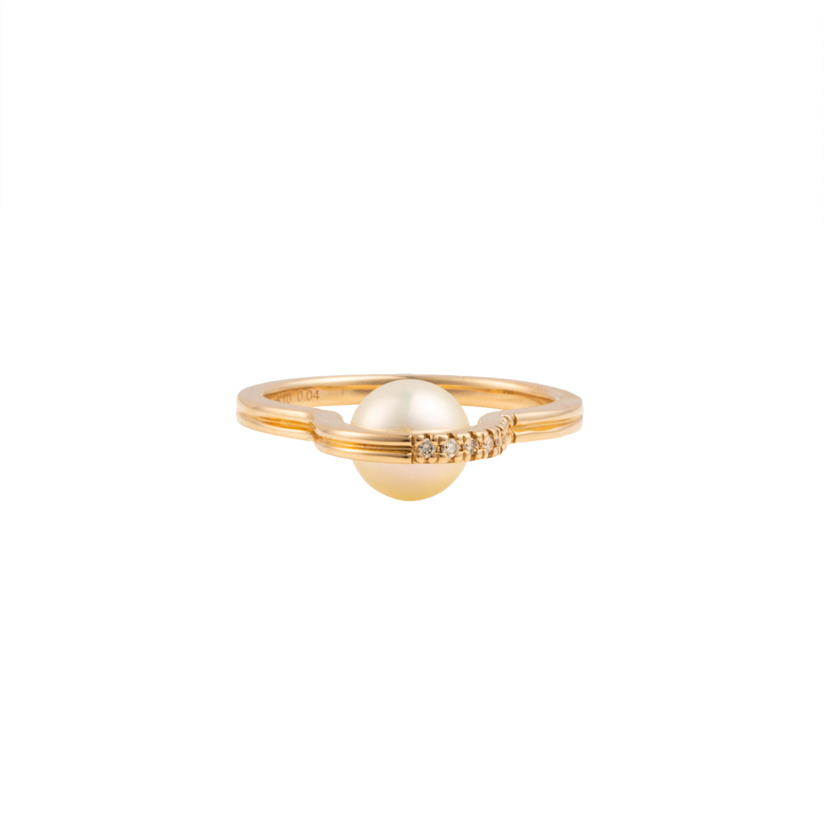 BELUGA Diamond Akoya Pearl Ring
