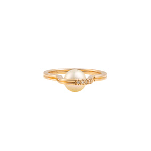 BELUGA Diamond Akoya Pearl Ring