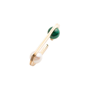 BELUGA Malachite Akoya Pearl Ear Cuff