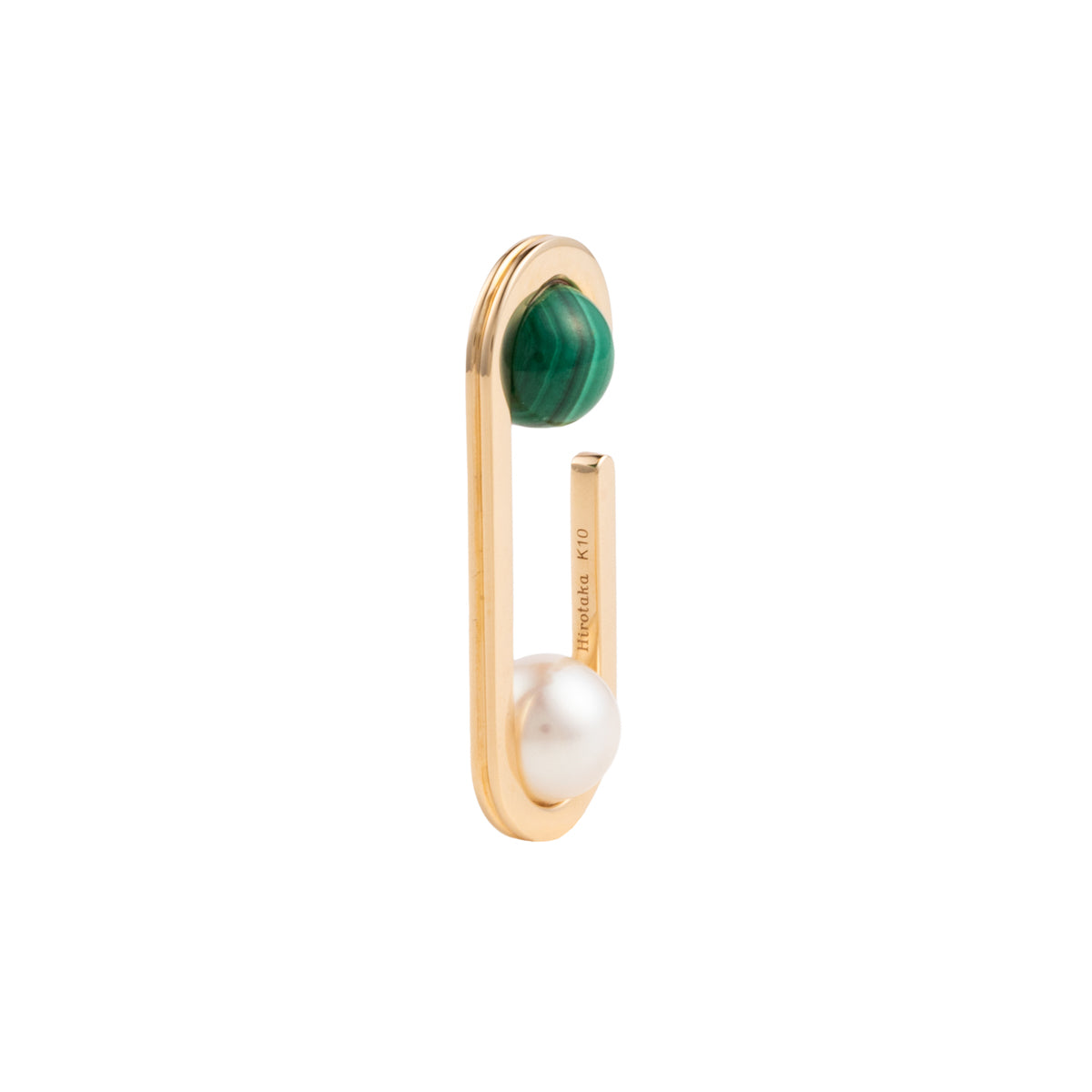 BELUGA Malachite Akoya Pearl Ear Cuff
