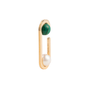 BELUGA Malachite Akoya Pearl Ear Cuff